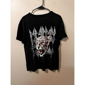 Women's Def Leppard Black T Shirt Size M